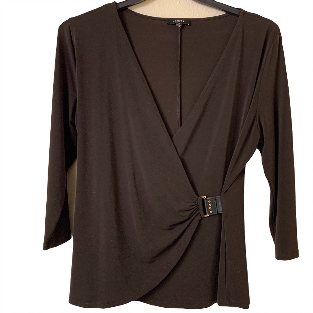 Premise Studio Brown Blouse with open front-XL